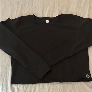 NWOT GTS Black Long Sleeve crop Top